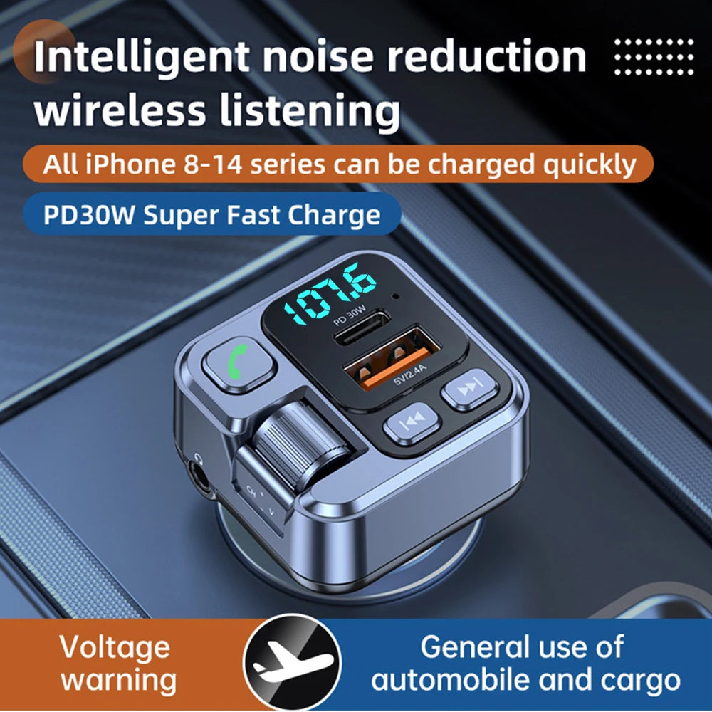 Bluetooth Auto-Adapter PD30W Schnellladung – SwissGlanzGarage Ansicht 4