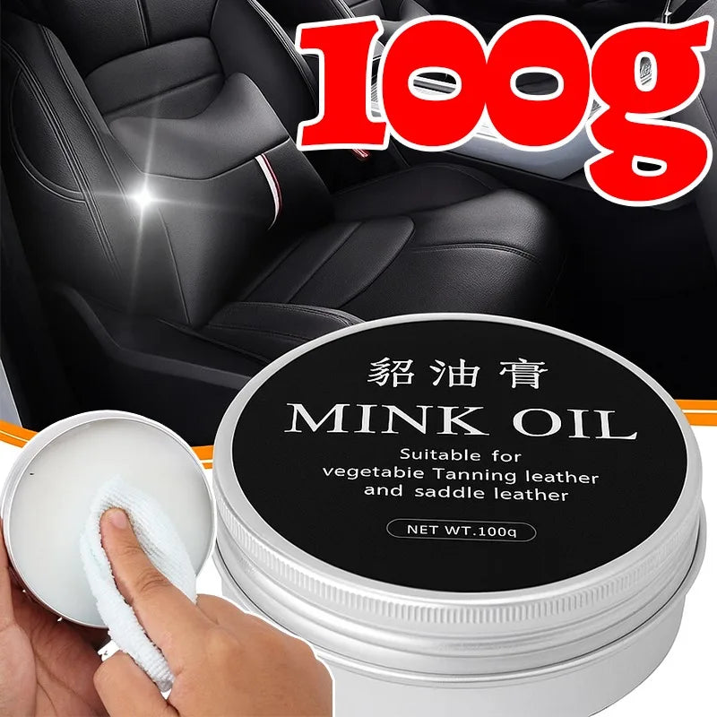 Auto Leder Pflege Kit Nerz Öl Reiniger Conditioner Schutz Für Auto Sitz Polster