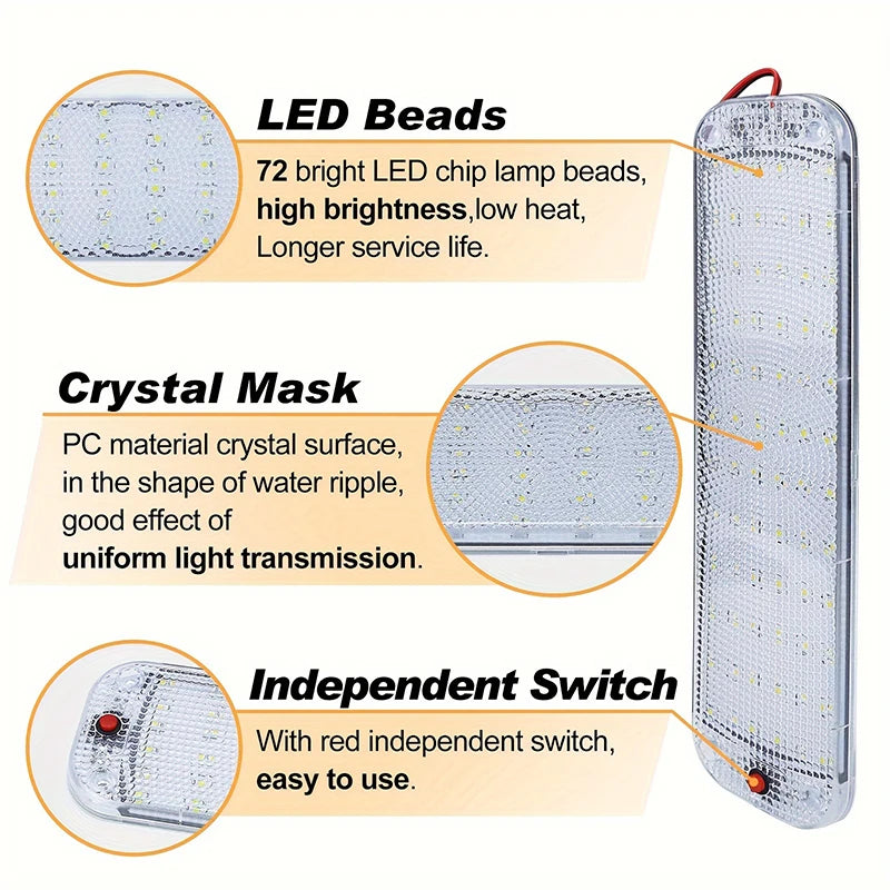 72LED Innenraumbeleuchtung 12V-80V – SwissGlanzGarage Ansicht 3