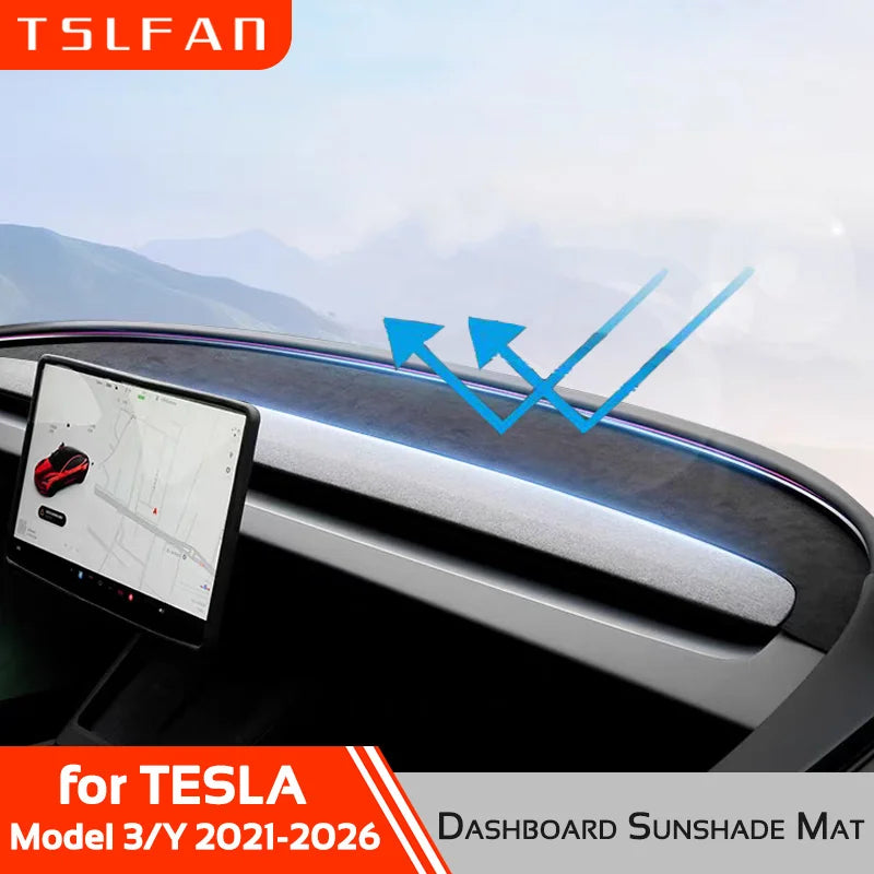 Armaturenbrett Anti-UV Mat Abdeckung Tesla Model 3 Y – SwissGlanzGarage Ansicht 2