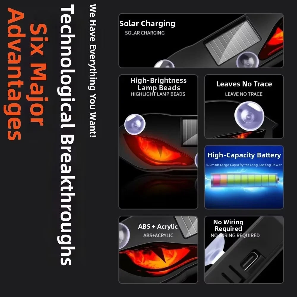 Solar Power Auto Demon Eye Beleuchtung – SwissGlanzGarage Ansicht 3