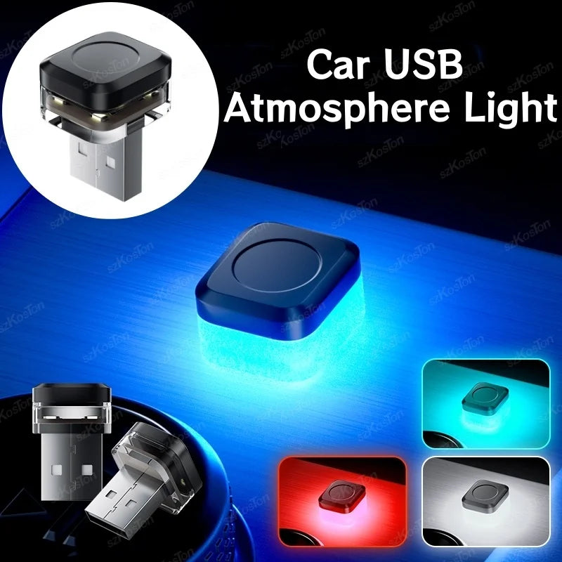 Universal USB Auto Innen Umgebungs Atmosphäre Licht LED Lichter
