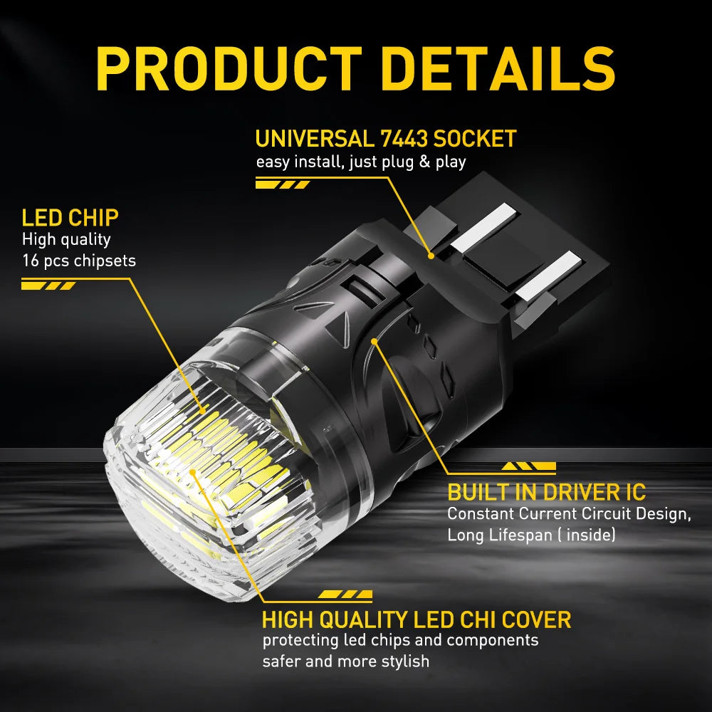 AUXITO Canbus T20 LED 7443 W21/5W Lampen – SwissGlanzGarage Ansicht 4