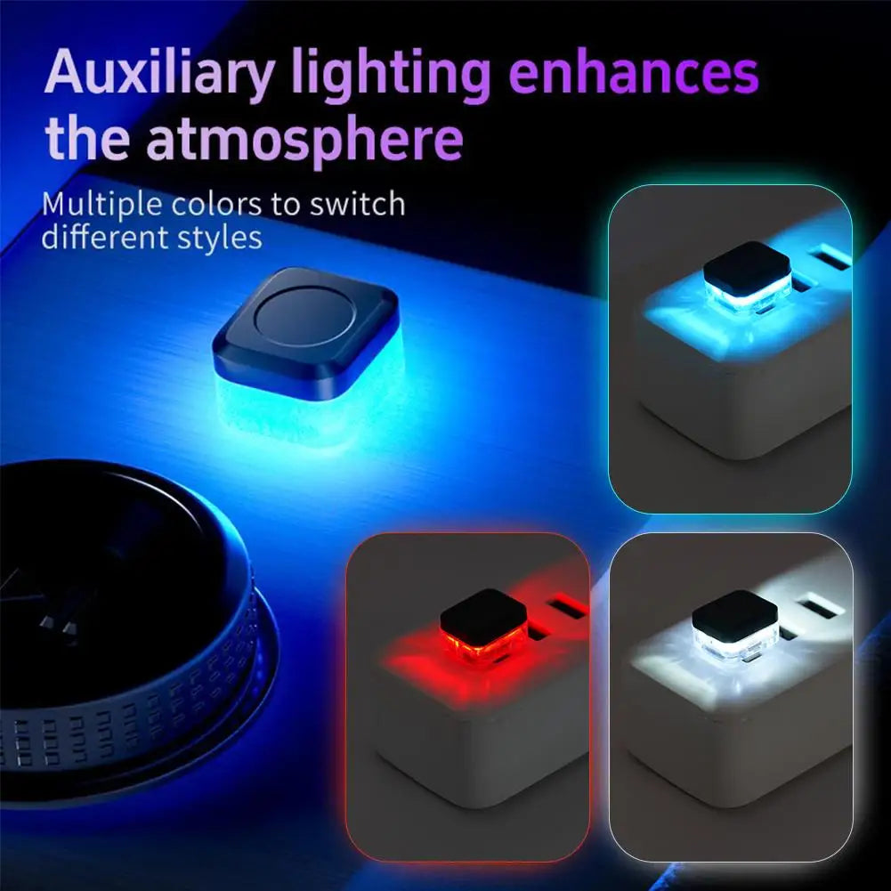 Neue Universal USB Auto Innen Umgebungs Atmosphäre Licht LED Signal