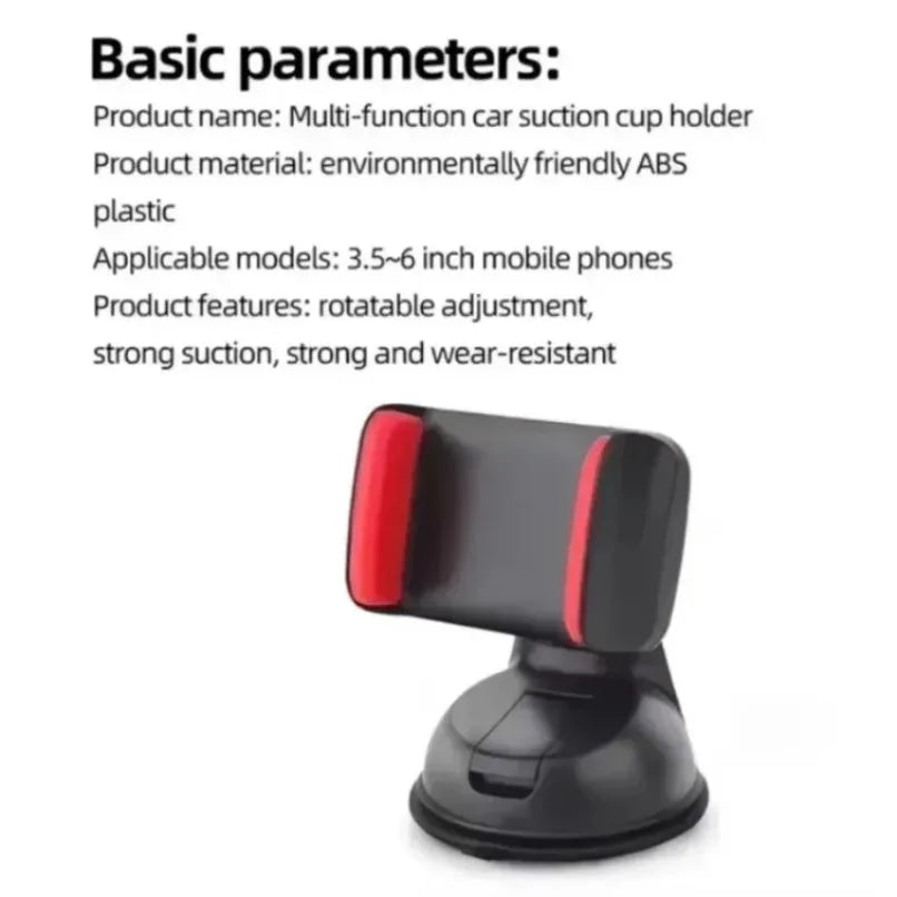Starker Saugnapf-Autohalter für Handys mit 360°-Drehung ° Drehbarer, verstellbarer Universalhalter für Armaturenbrett...
