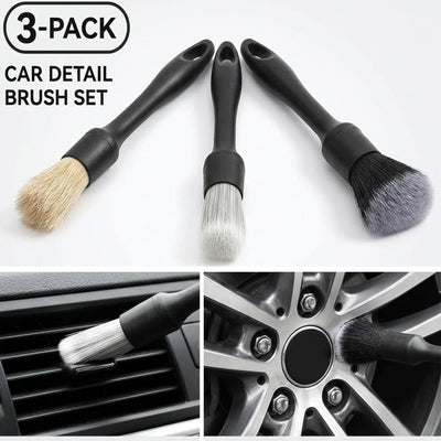 3-teiliges Auto-Detail-Pinsel-Set, weiches Auto-Detail-Bürsten-Set, wiederverwen
