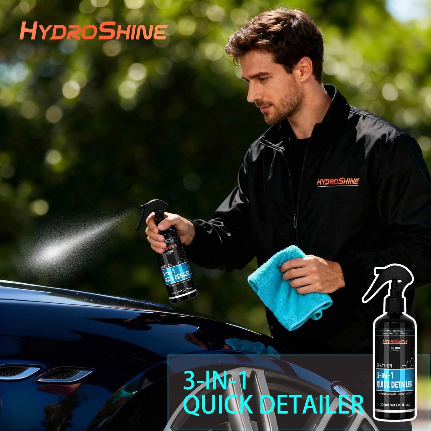 Hydroshine 3-in-1 Quick Detailer High Protection Keramikbeschichtung Autowas Polieren Unglaublicher Glanzschutz Wasse...