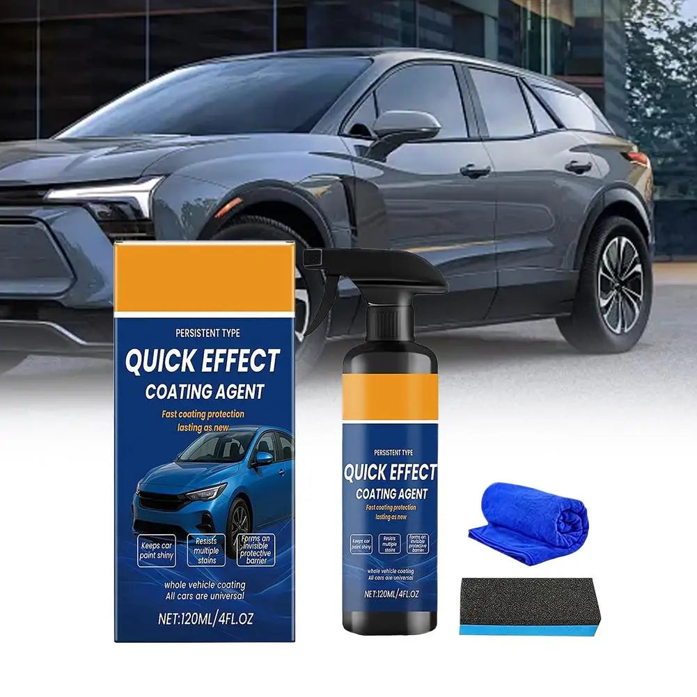 Schnellwirkendes Auto-Keramikbeschichtungsspray Hydrophob Spiegelglanz Lack Glas Kunststoff Wasserlose Reinigung Auto...