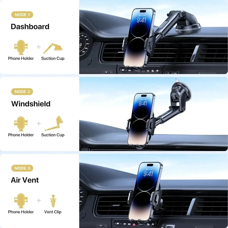 360 ° Windschutzscheiben-Autotelefonhalter, Auto-Armaturenbrett, mobile Handy-Stützhalterung, universeller Sauger für...