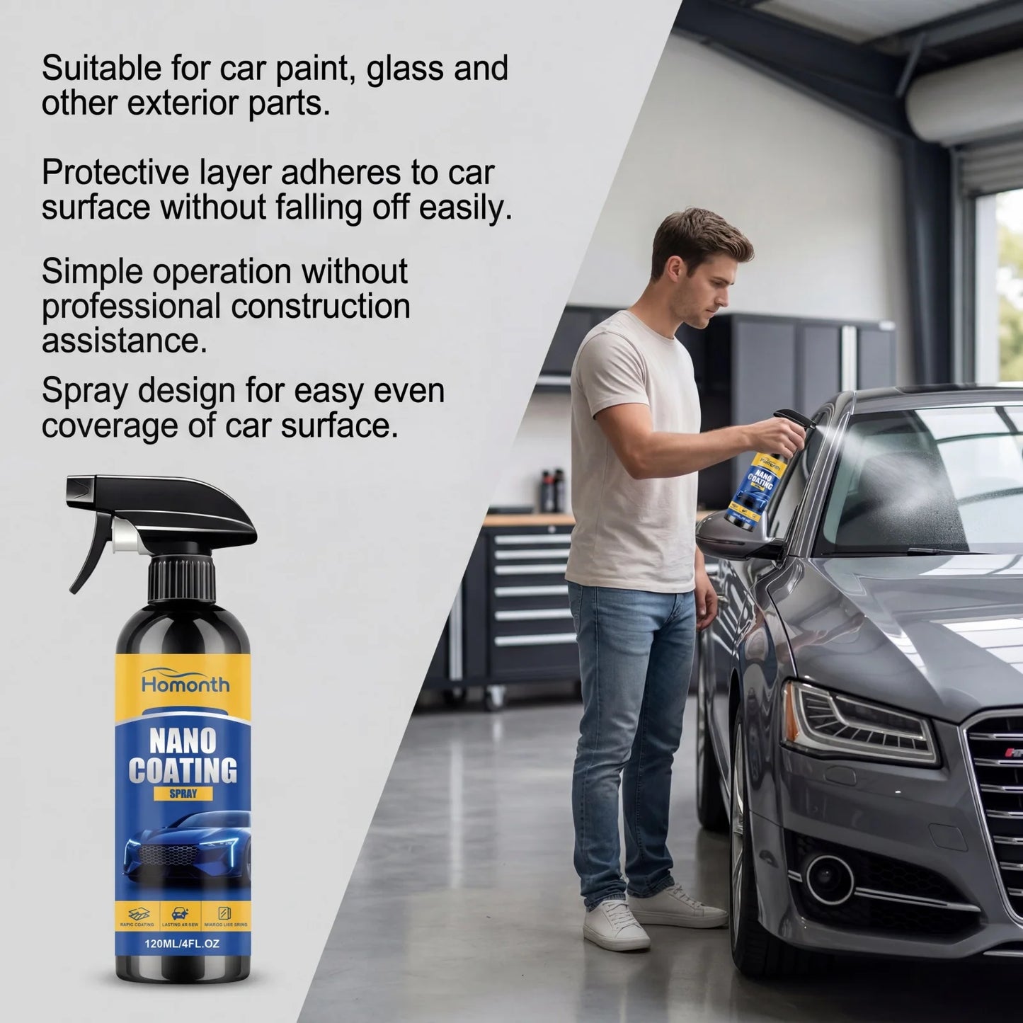 Nano-Beschichtungsspray Professioneller Autolackschutz Hochglanz-Politur Schnellpflege Keramik-Versiegelung Hydrophob...