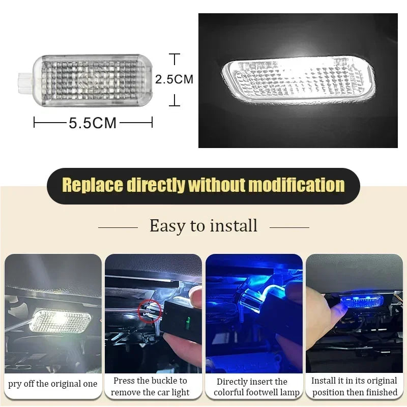 LED Fussraumbeleuchtung für Audi A1 A3 A4 Q5 – SwissGlanzGarage Ansicht 6