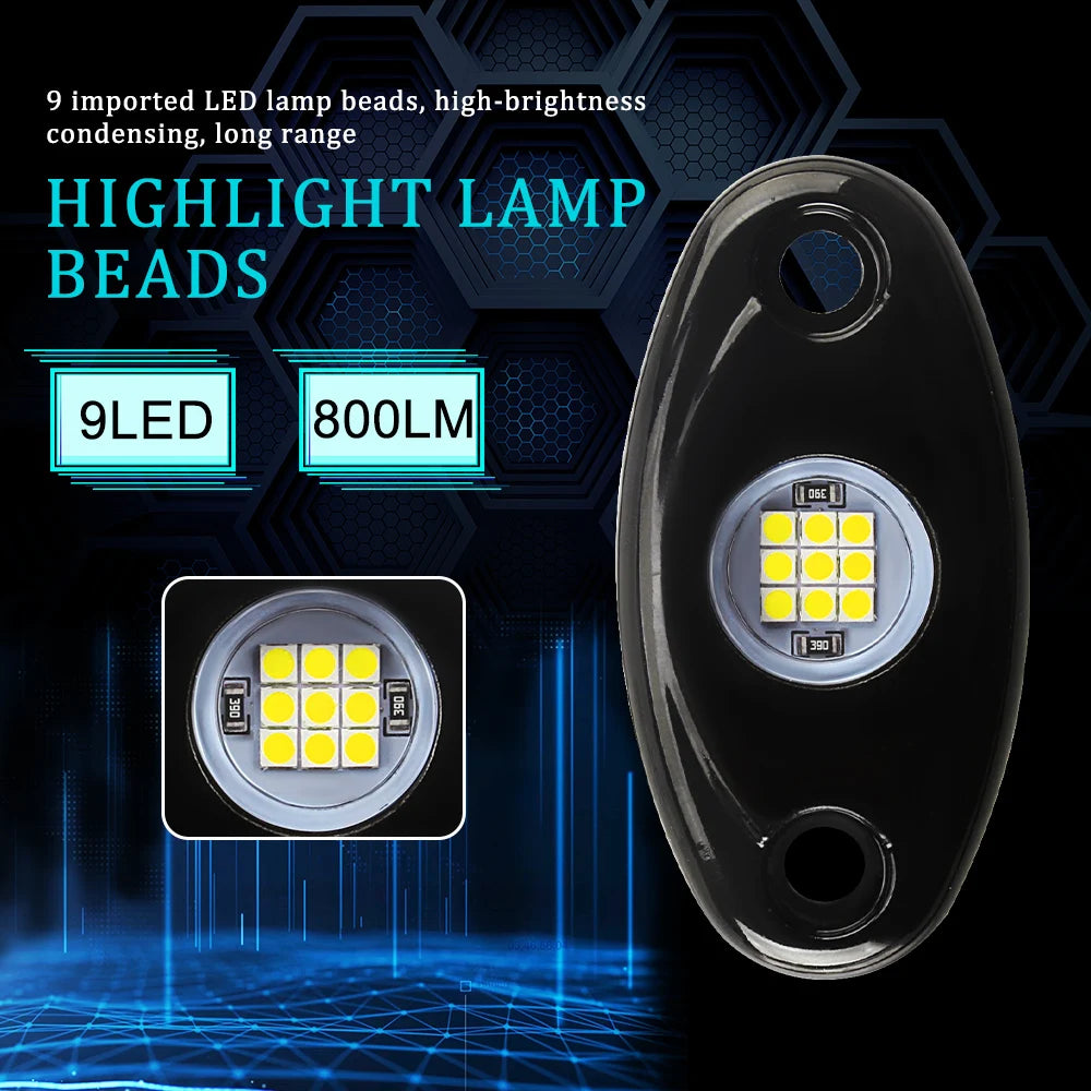 9LED RGB Auto Rock Licht Set – SwissGlanzGarage Ansicht 4