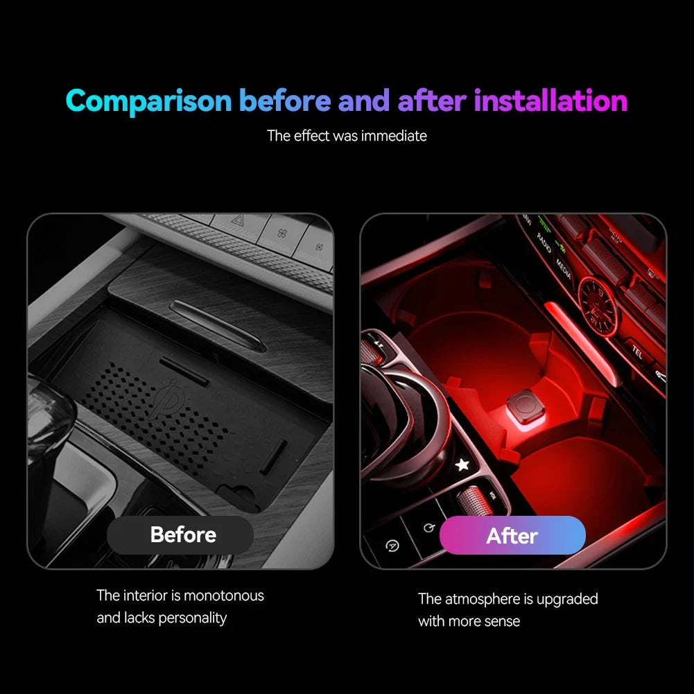Auto USB Umgebungs Lichter Universal LED Atmosphäre Licht Plug & Play