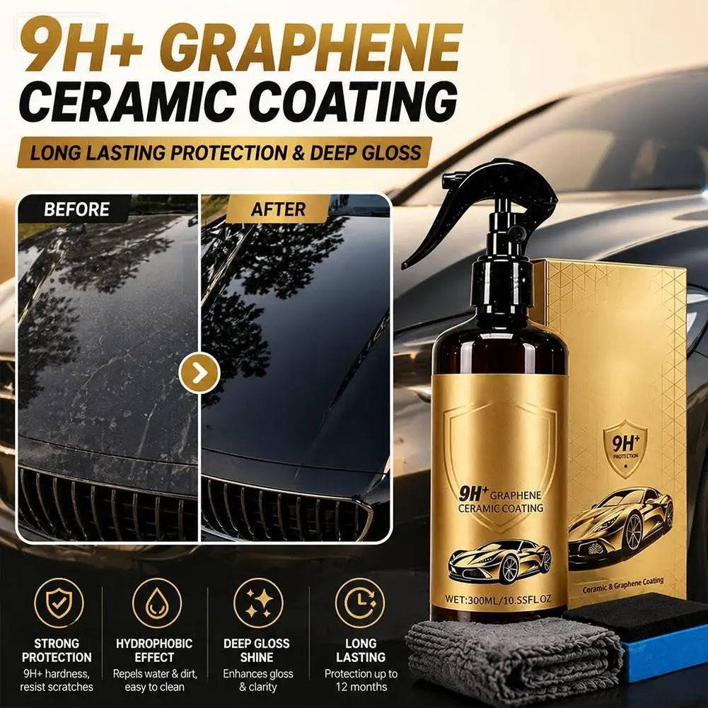 Graphen-Keramikbeschichtung 9H für Autos, Kristallserum, Hochglanz-Autolackschut