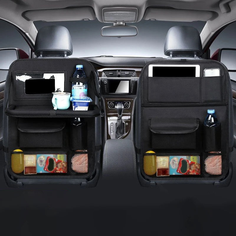 Faltbarer Autositz-Organizer mit Tablett, Tablet-Handyhalter, multifunktionale Aufbewahrung im Auto-Innenraum, univer...
