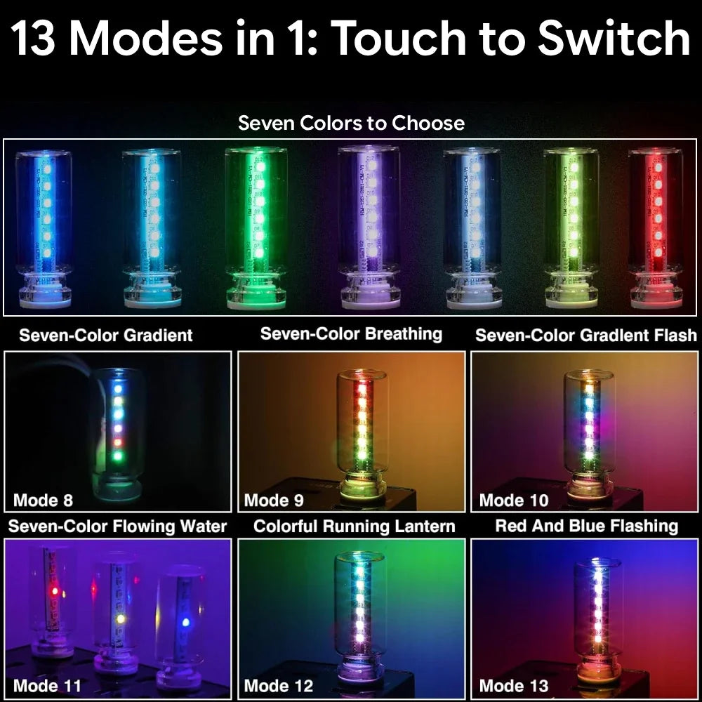 RGB LED Ambient Beleuchtung 13 Modi USB Auto Innenraum – SwissGlanzGarage Ansicht 3