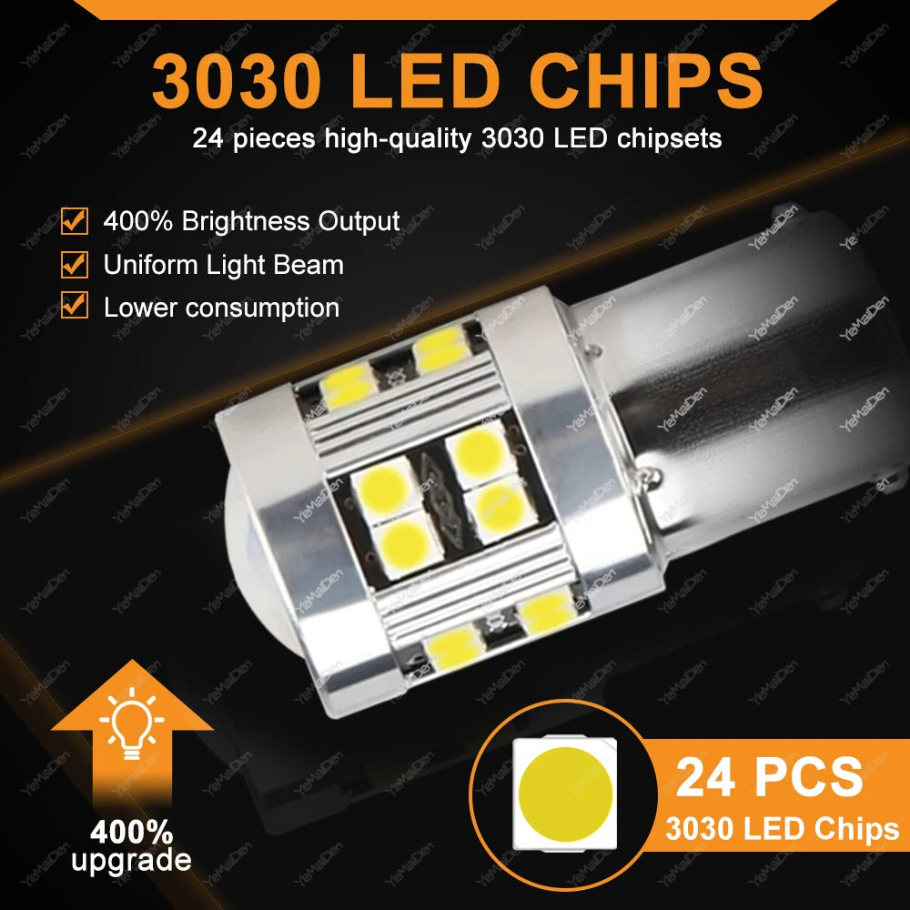 1156 1157 BA15S BAY15D LED Birne 12V 6500K – SwissGlanzGarage Ansicht 3