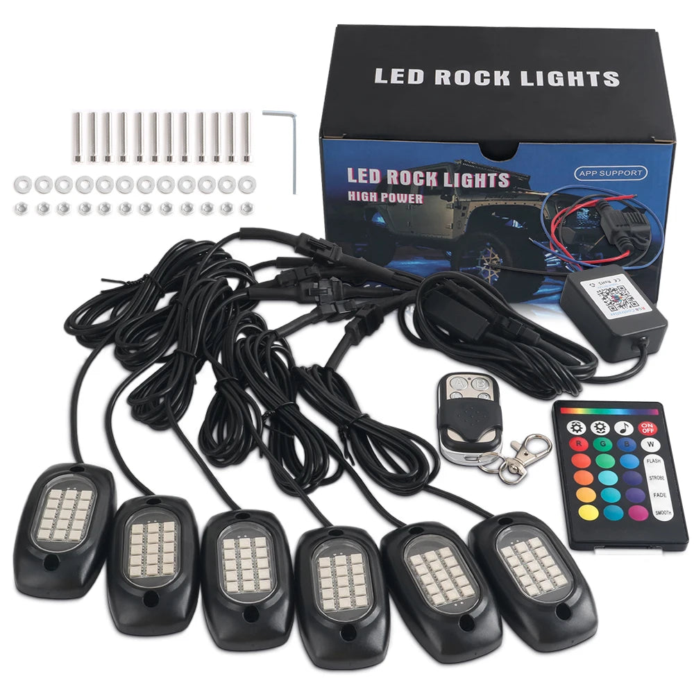 RGB Auto Underglow Licht LED Rock Licht Multicolor Neon Bluetooth Mit