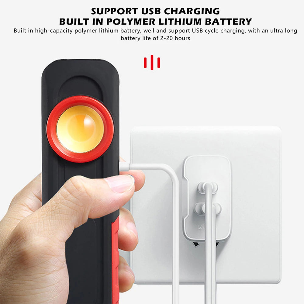 LED Scanlampe 2400mAh 500LM mit Magnet – SwissGlanzGarage Ansicht 4