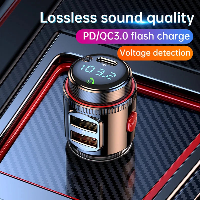Bluetooth FM-Transmitter PD30W+QC3.0 MP3 Player – SwissGlanzGarage Ansicht 2