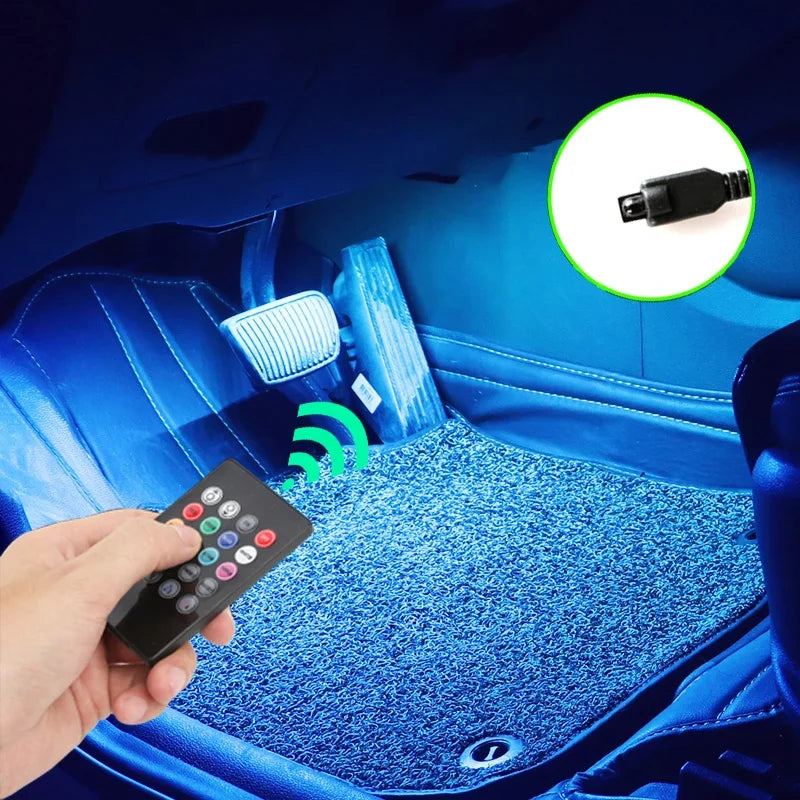Neon LED Auto Innenraum Umgebungs fuß Streifen Licht Kit Zubehör RGB