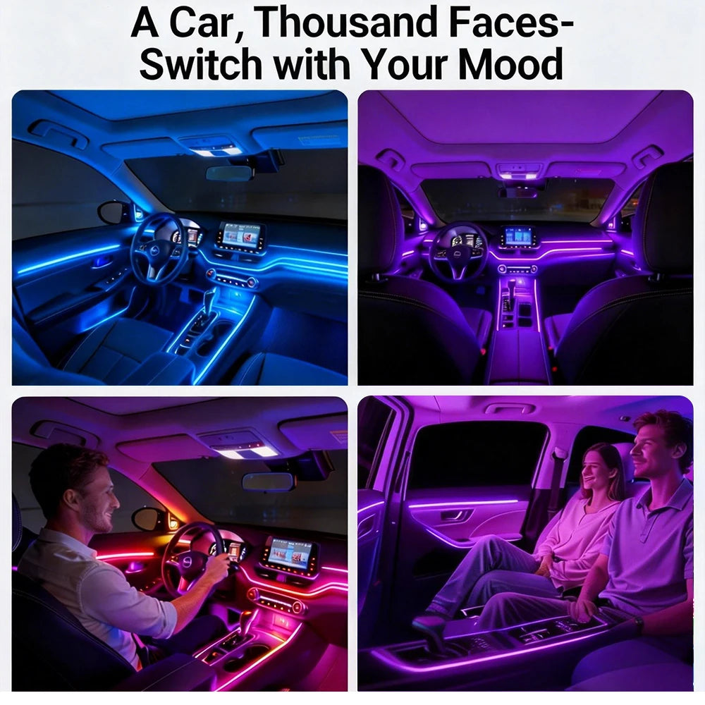 RGB Auto Innen Umgebungslicht mit USB Automotive Neon Atmosphäre