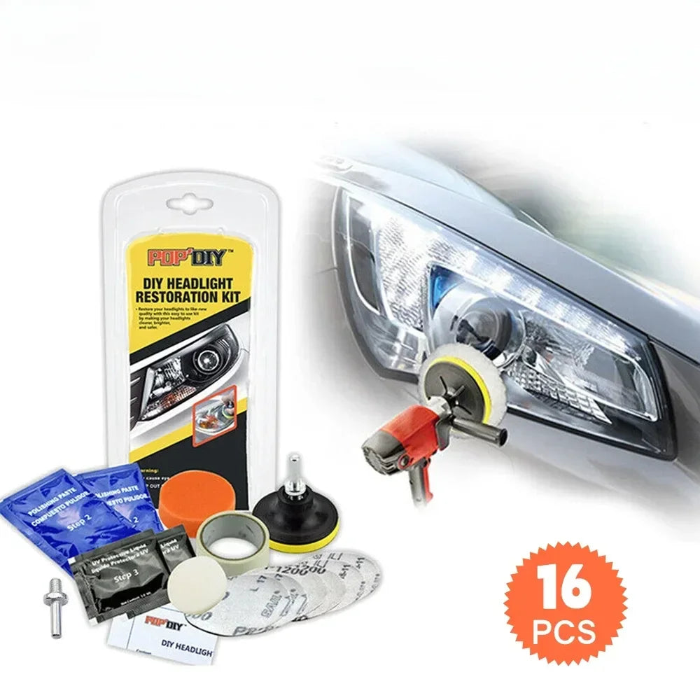 Scheinwerfer-Restaurierungsset, Autolicht-Polierer, Restaurator, Reparatur, Poli