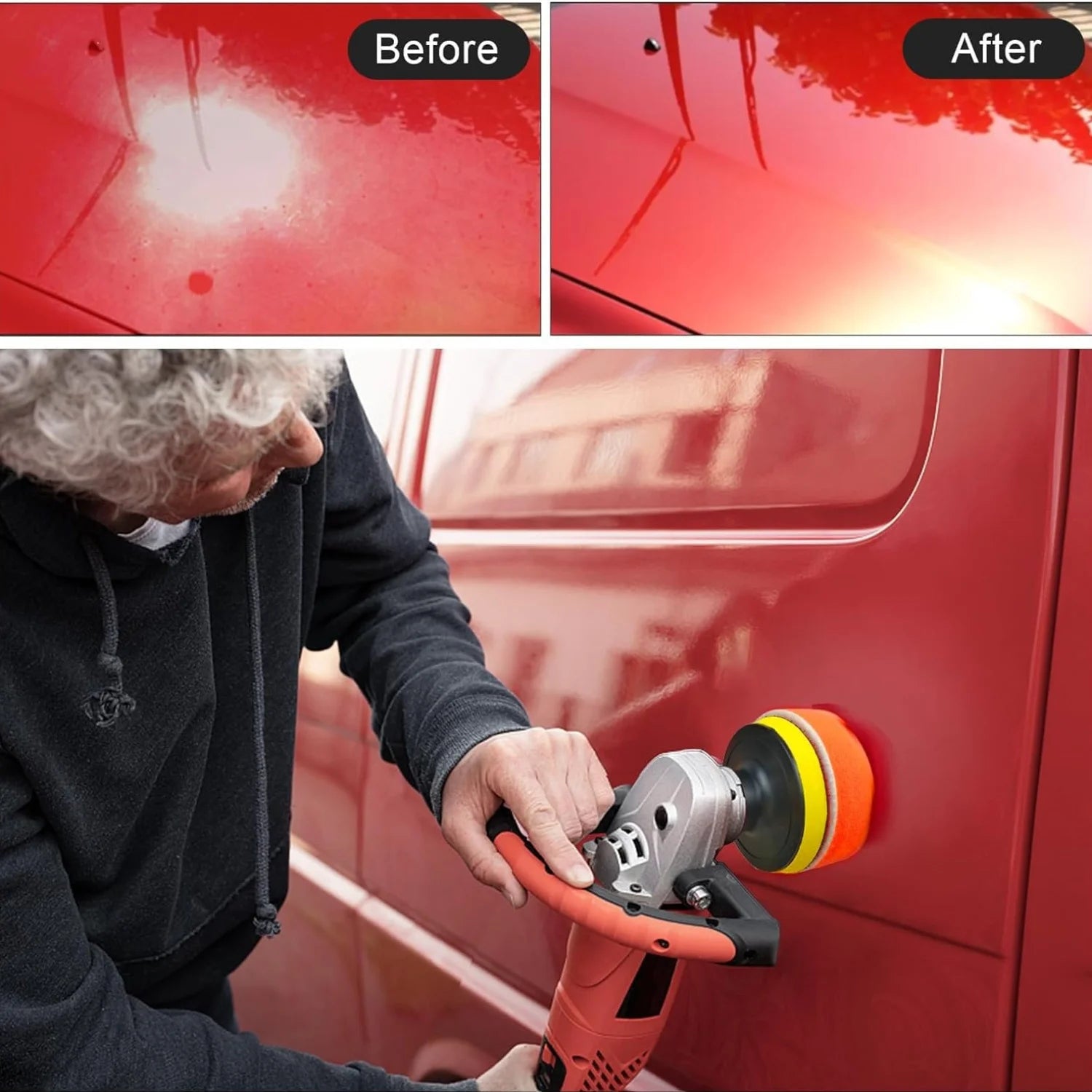 Polierscheibe Set 80mm – SwissGlanzGarage Ansicht 2