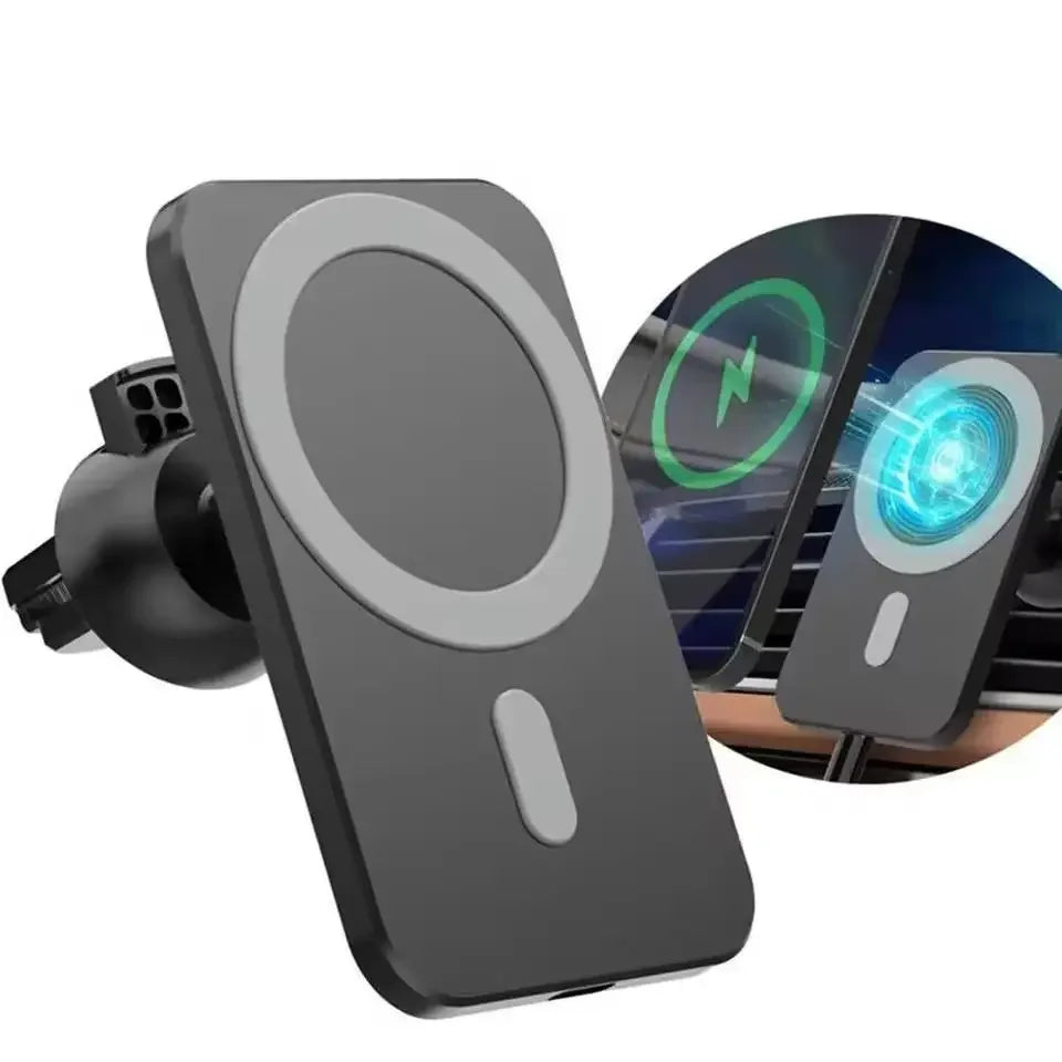 Für IPhone Auto Lade 15W Magnetische Drahtlose Ladegerät Magsafe Auto Halterung Handy Halter Schnelle Lade Auto Zubehör
