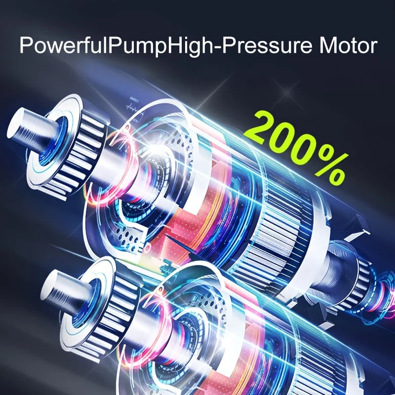 Tragbarer Auto-Luftkompressor, 3 x schnellere 150 PSI kabellose Reifenfüllpumpe mit Digitalanzeige für Auto, Motorrad...