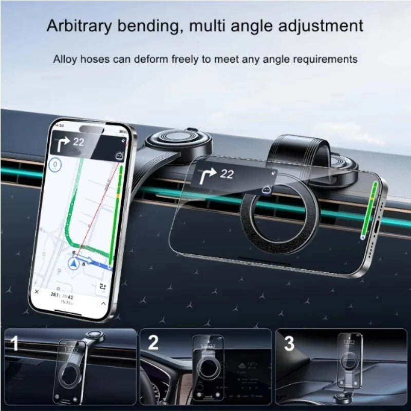 Magnetische Auto-Handyhalterung Biegbare & Abnehmbare Halterung Verstellbarer Winkel ABS Magnetische Telefonhalterung...