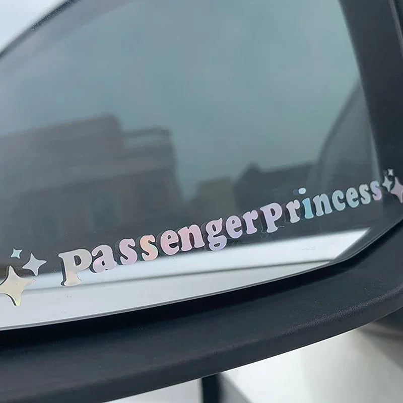 Spiegel-Dekor-Aufkleber "Passenger Princess" – SwissGlanzGarage Ansicht 5