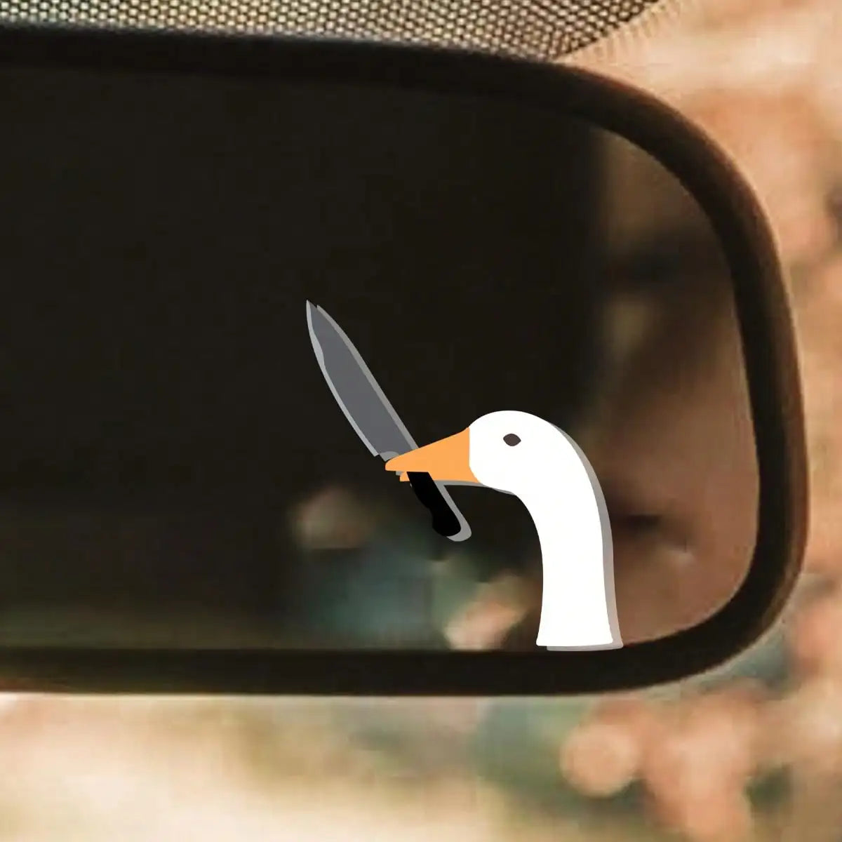 Lustiger Gans Aufkleber für Rückspiegel – SwissGlanzGarage Ansicht 4
