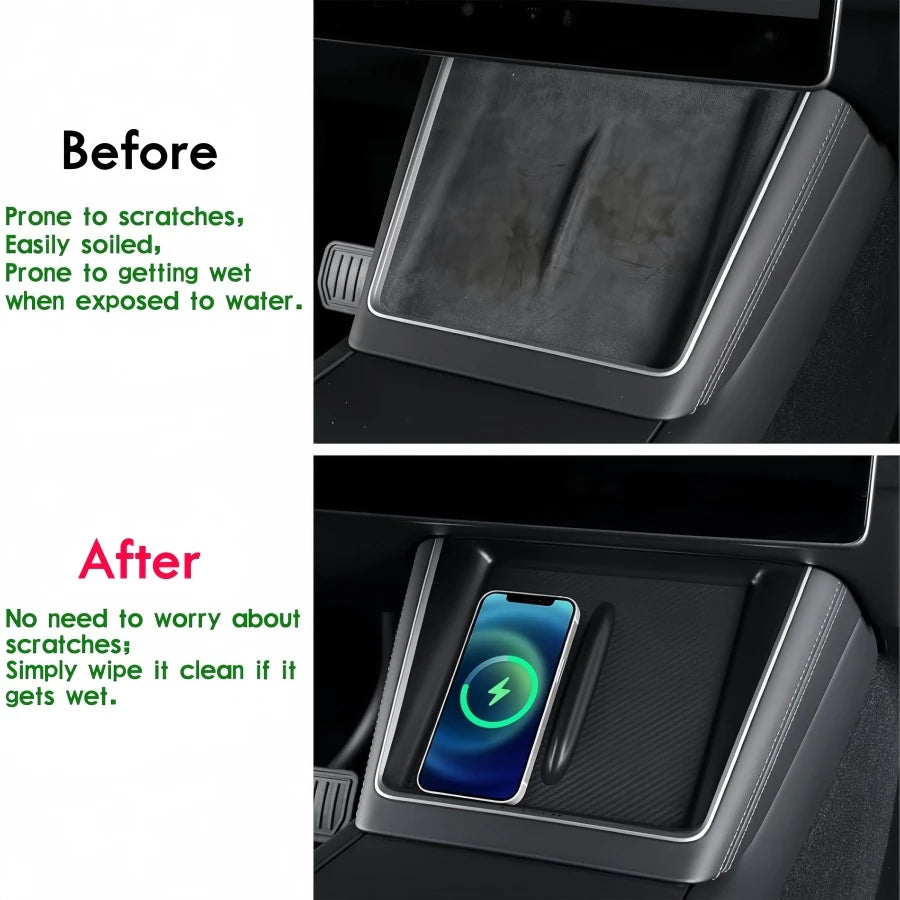 Silicone Kabellos Charging Mat Tesla Model Y – SwissGlanzGarage Ansicht 6
