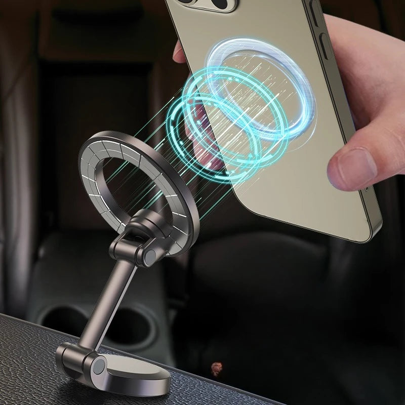 360 ° Rotierender magnetischer Autotelefonhalter, faltbare Armaturenbretthalterung für alle Smartphones, Unterstützun...