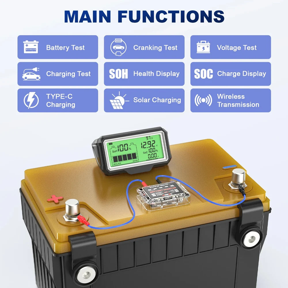 12V LED Auto-Batterietester mit Display – SwissGlanzGarage Ansicht 3