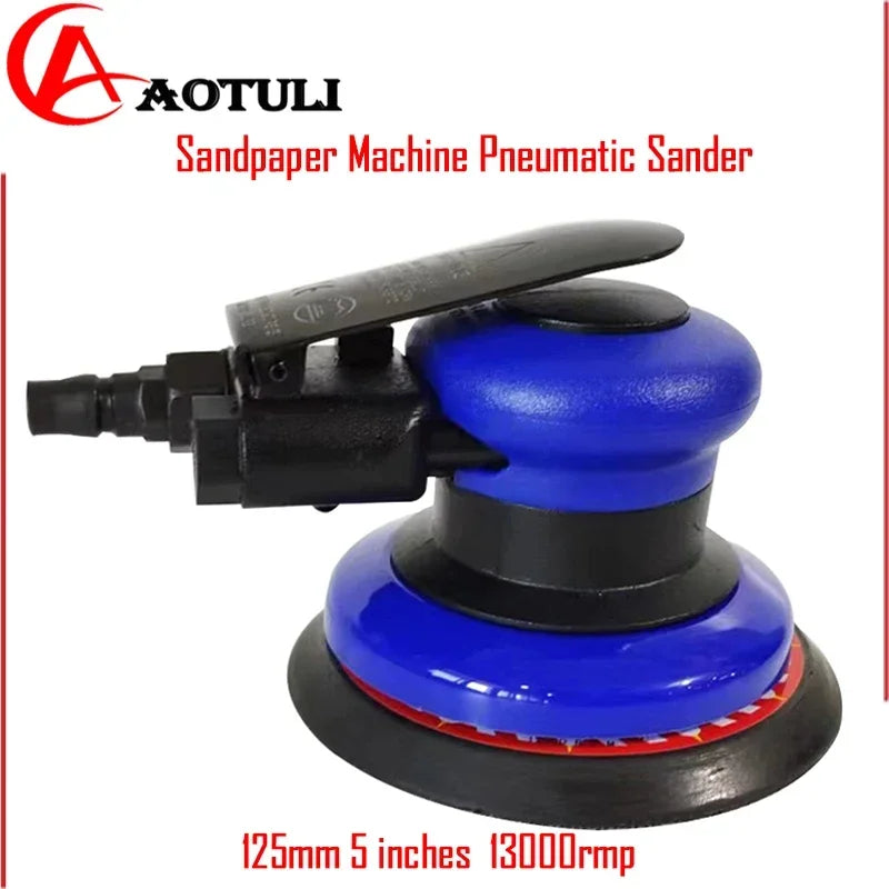 Pneumatischer Schleifer Luftschleifer 5 Zoll 125mm Vakuum Exzenter-Polier- und Schleifmaschine für Schleifpapier