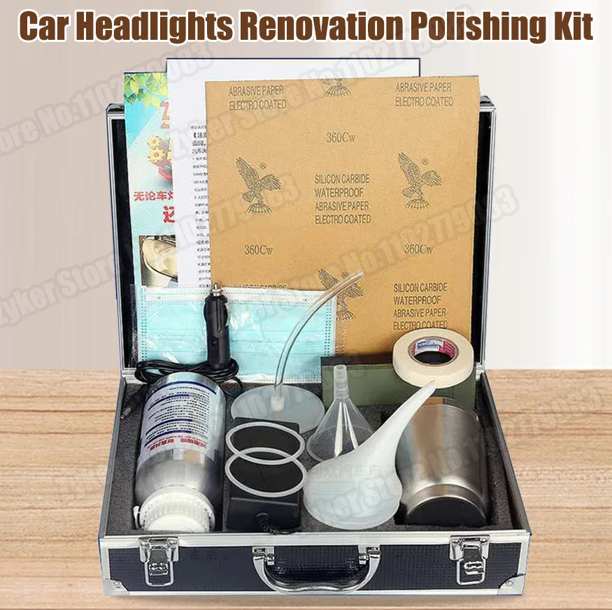 Scheinwerfer-Renovierungs-Kit 100ml – Polymer-Reiniger & Profi-Werkzeug-Set