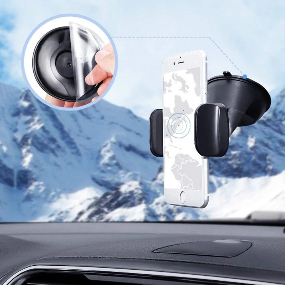 Auto-Saugnapf-Handyhalterung 360° ° Universelle Drehbare Armaturenbrett- und Windschutzscheiben-Handyhalterung für iP...