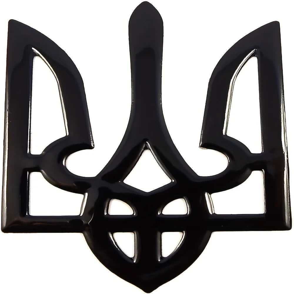 Ukrainischer Trident Chrom Aufkleber 3D Emblem – SwissGlanzGarage Ansicht 6