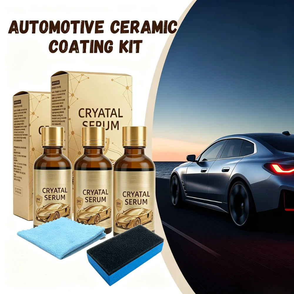 Keramik-Autobeschichtungs-Set Nano-Kristall-Serum für Autos Polieren Schmutzabweisend Kratzfest Lackschutz Auto-Zubehör