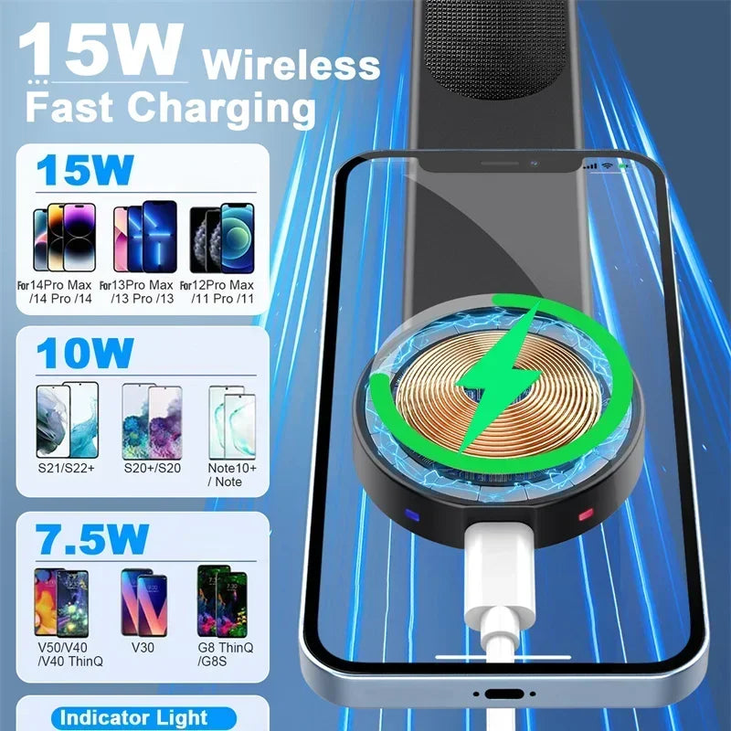 Magnetisches Auto kabelloses Ladegerät Schnell ladung Autotelefon halter Center Control Bildschirm Armaturen brett fü...