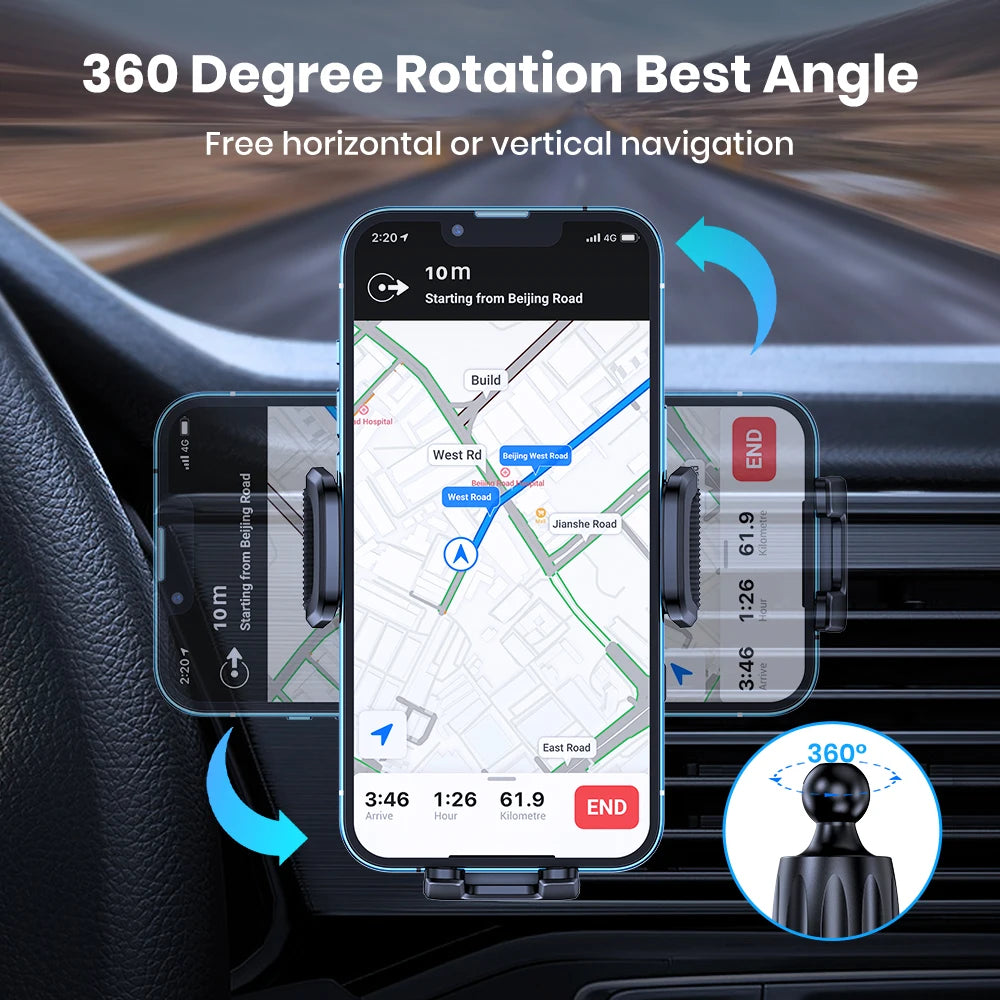 TOPK Universal Autotelefonhalter Schwerkraft Autohalterung für Telefon im Auto Air Vent Clip Mount Smartphone Halter