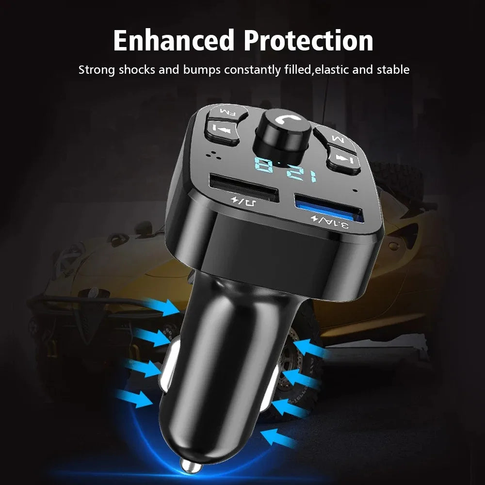 Bluetooth 5.0 Auto MP3 Player mit 3.1A Ladegerät – SwissGlanzGarage Ansicht 3