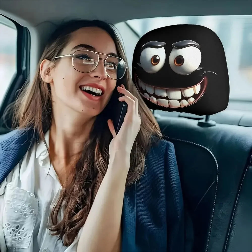 Smiley Auto-Sitzbezug weich & dekorativ – SwissGlanzGarage Ansicht 4
