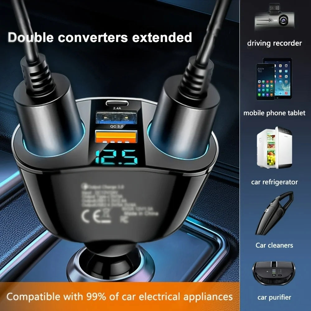 Dual USB Ladegerät mit Display 12V – SwissGlanzGarage Ansicht 6