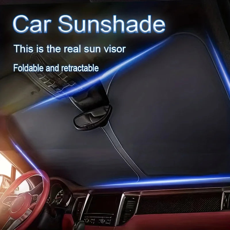 1 Stück Auto-Windschutzscheiben-Sonnenblende, faltbare Sonnenschutzabdeckung für die Frontscheibe – UV-Schutz und Inn...