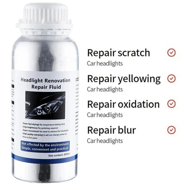 Scheinwerfer-Renovierungs-Kit 100ml – Polymer-Reiniger & Profi-Werkzeug-Set