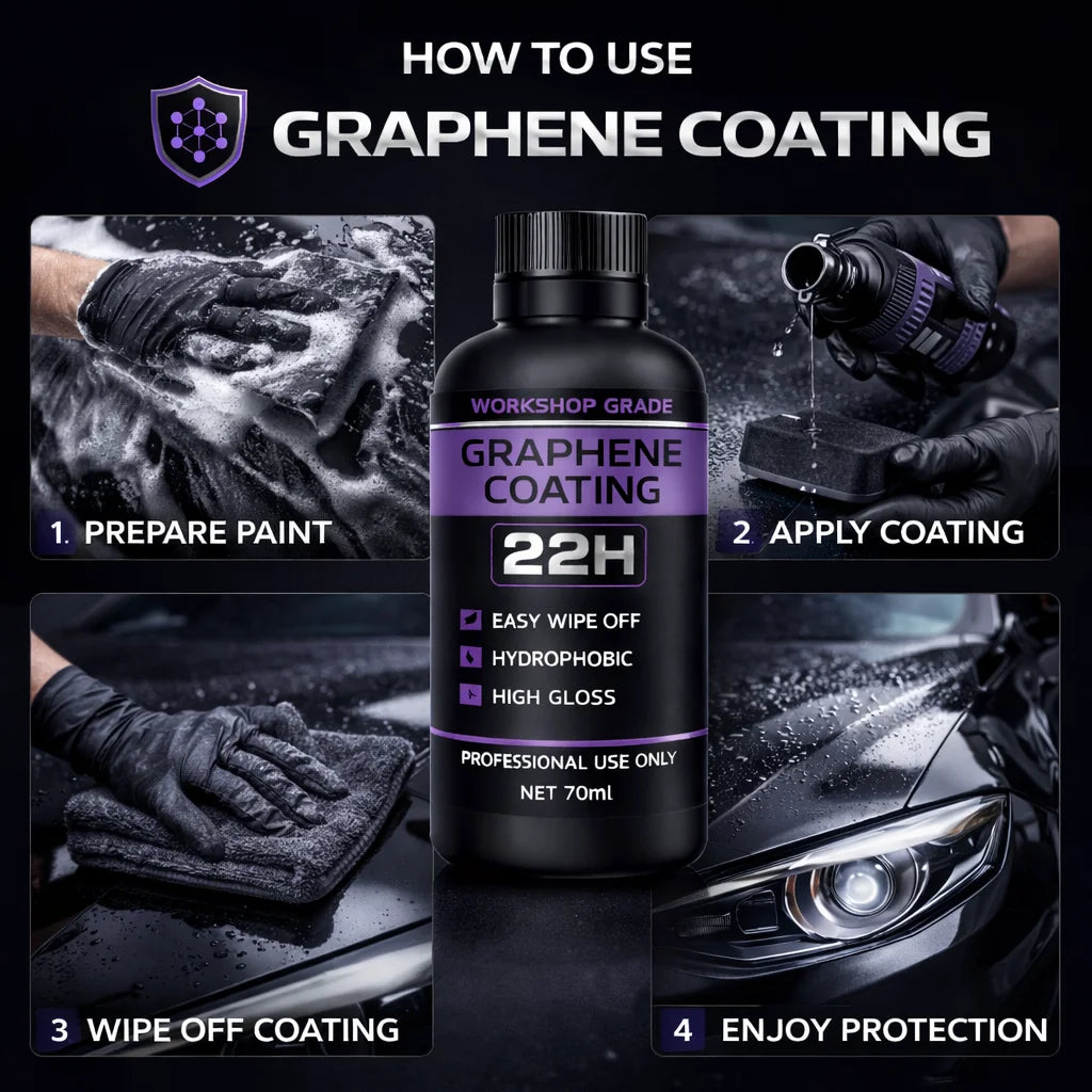 Graphen-Keramikbeschichtung 22H – Hydrophobe Autolack-Schutzbeschichtung Kratzerreparatur Hochglanz Langlebig