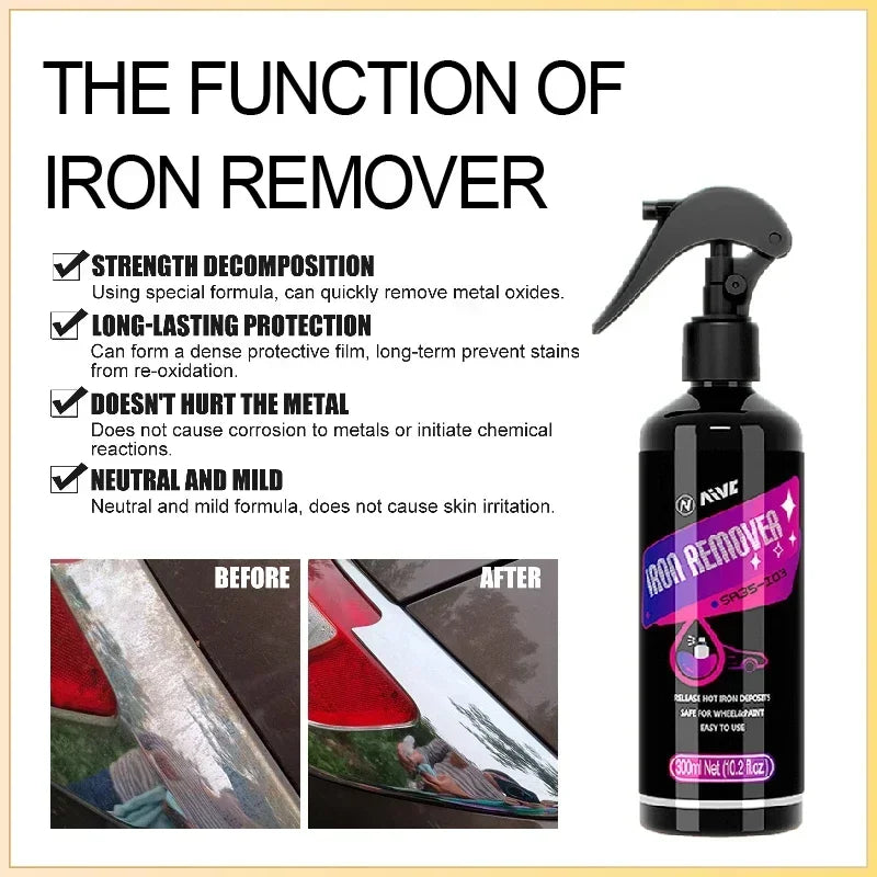 Eisen Entferner Spray Auto Räder Felge Reiniger Mehrzweck Rost Entferner Bremsfarbe Schützen Metall Staub Eisen Pulve...